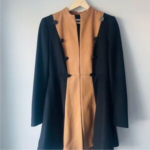 Alice + Olivia Black Cohen Wool Coat RARE